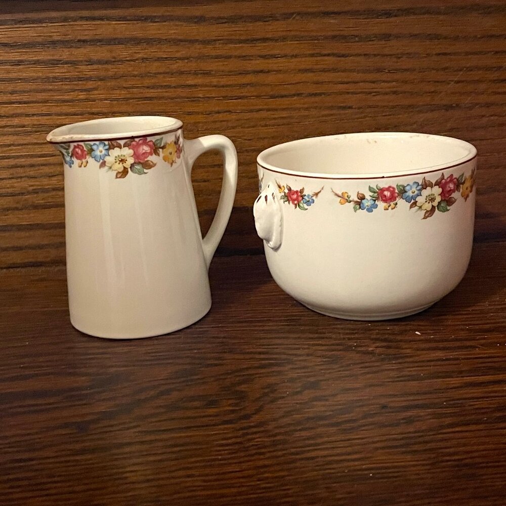 Vintage Grindley England Hercules Vitrified York -Sugar/Creamer